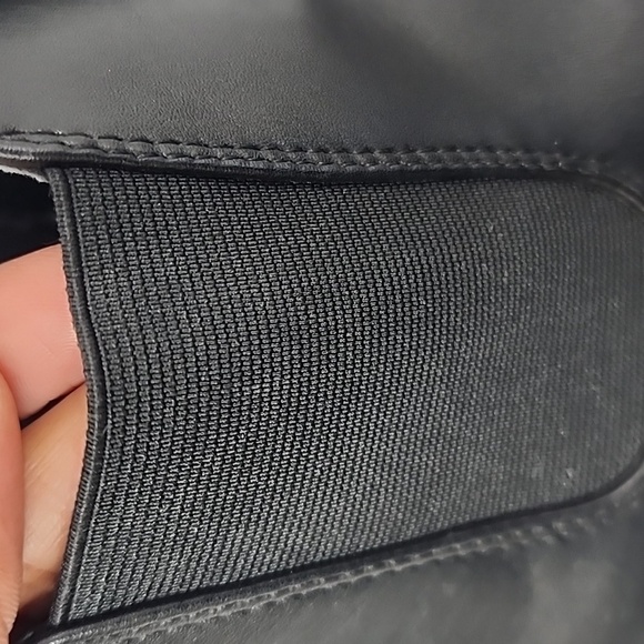 Soda Women's Midnight Black Chunky Heel Ankle Slip In Boots Eastic Sides, sz 9 - Picture 14 of 15